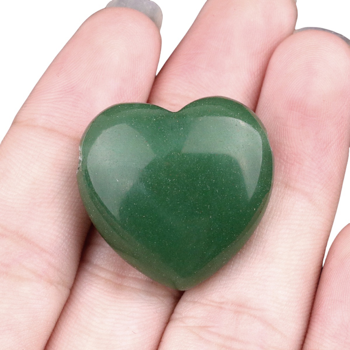 25MM Gemstone Heart  Drilled 3MM Side Hole for Making Jewelry