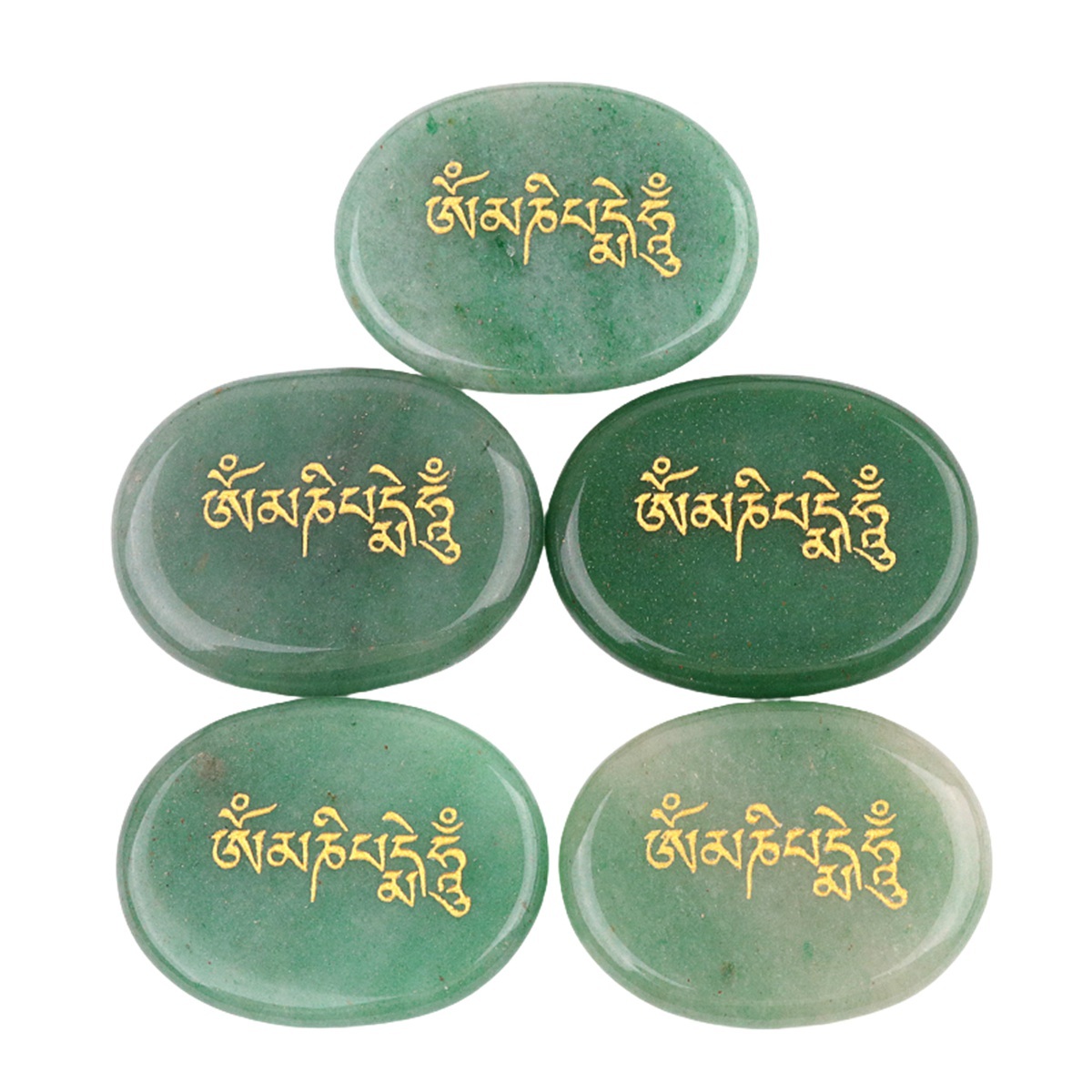 Thumb Worry Stone for Anxiety Stress Relief Meditation Home Decor-"Om Mani Padme Hum"