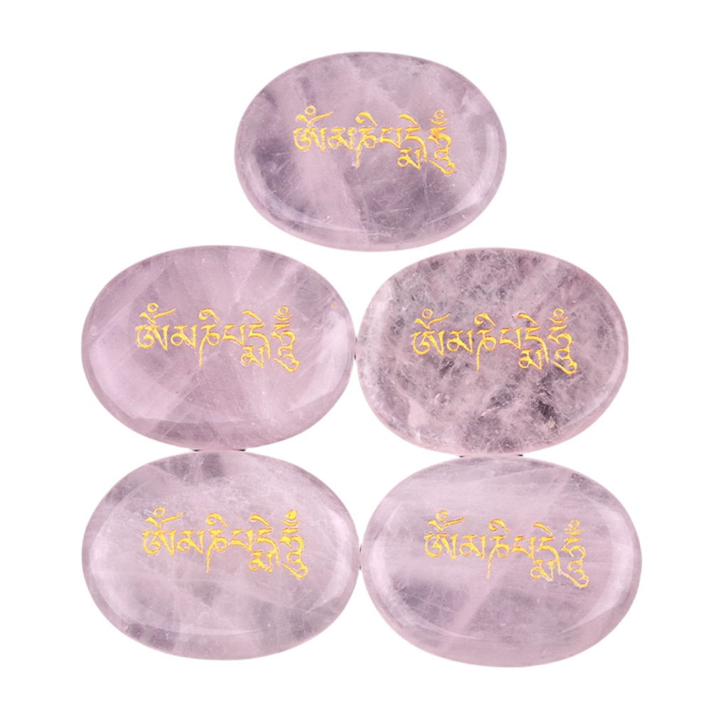 Thumb Worry Stone for Anxiety Stress Relief Meditation Home Decor-"Om Mani Padme Hum"