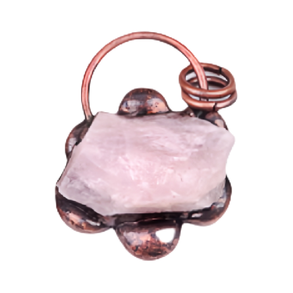 Natural Raw Gemstone Nugget Handcrafted Retro Red Copper Sunflower Pendant for Making Jewelry SP1915C