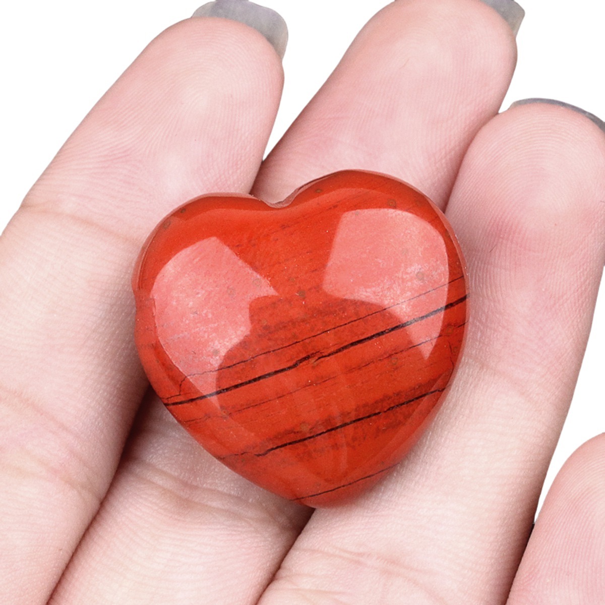 25MM Gemstone Heart  Drilled 3MM Side Hole for Making Jewelry