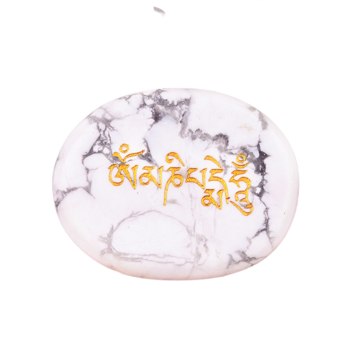 Thumb Worry Stone for Anxiety Stress Relief Meditation Home Decor-"Om Mani Padme Hum"