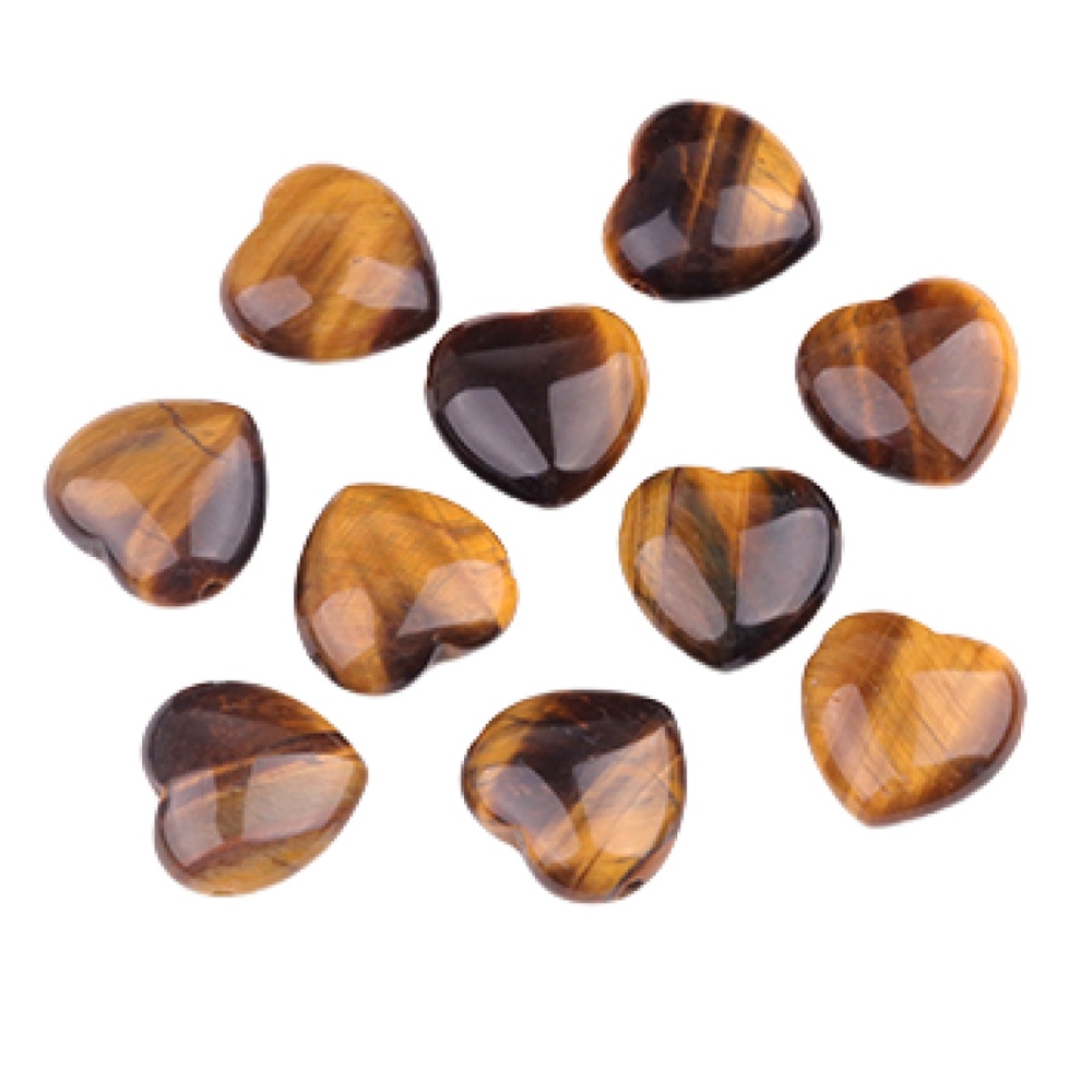 25MM Gemstone Heart  Drilled 3MM Side Hole Necklace for Women Men Black Cord