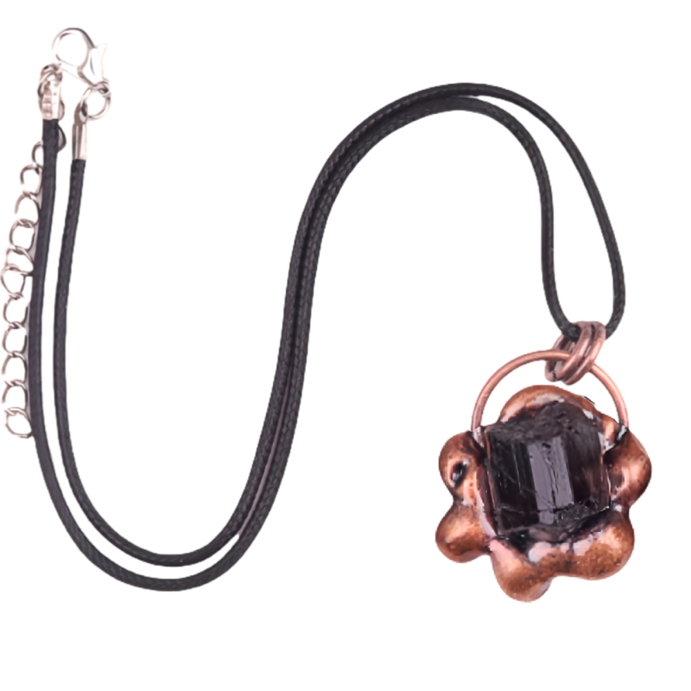 Natural Raw Gemstone Nugget Handcrafted Retro Red Copper Sunflower Pendant for Making Jewelry SP1914C