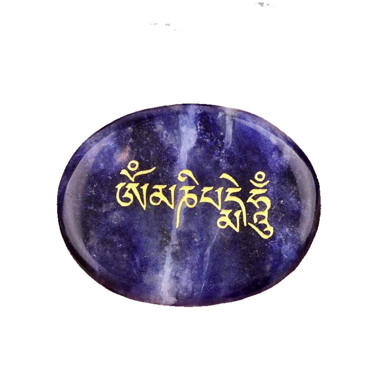 Thumb Worry Stone for Anxiety Stress Relief Meditation Home Decor-"Om Mani Padme Hum"