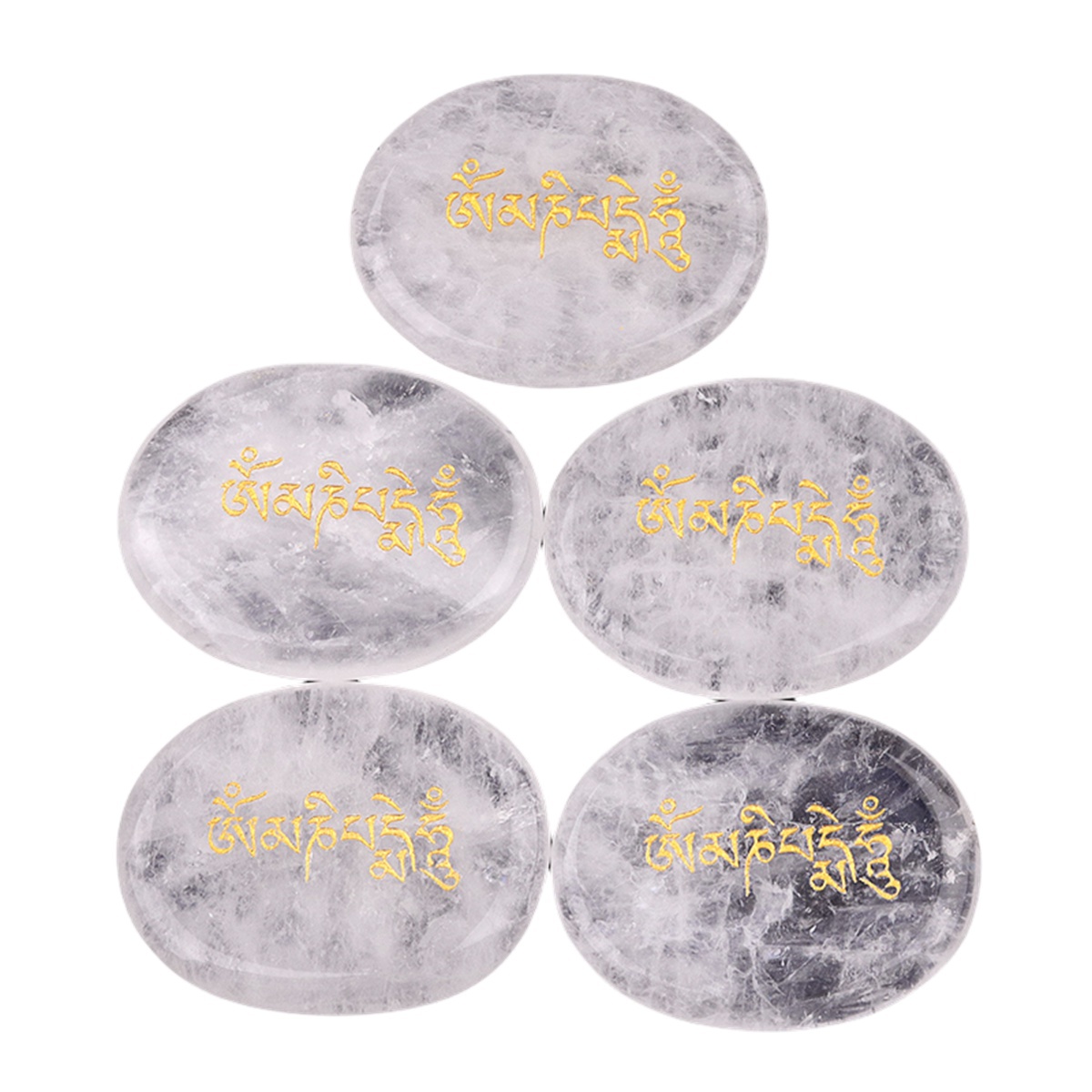 Thumb Worry Stone for Anxiety Stress Relief Meditation Home Decor-"Om Mani Padme Hum"