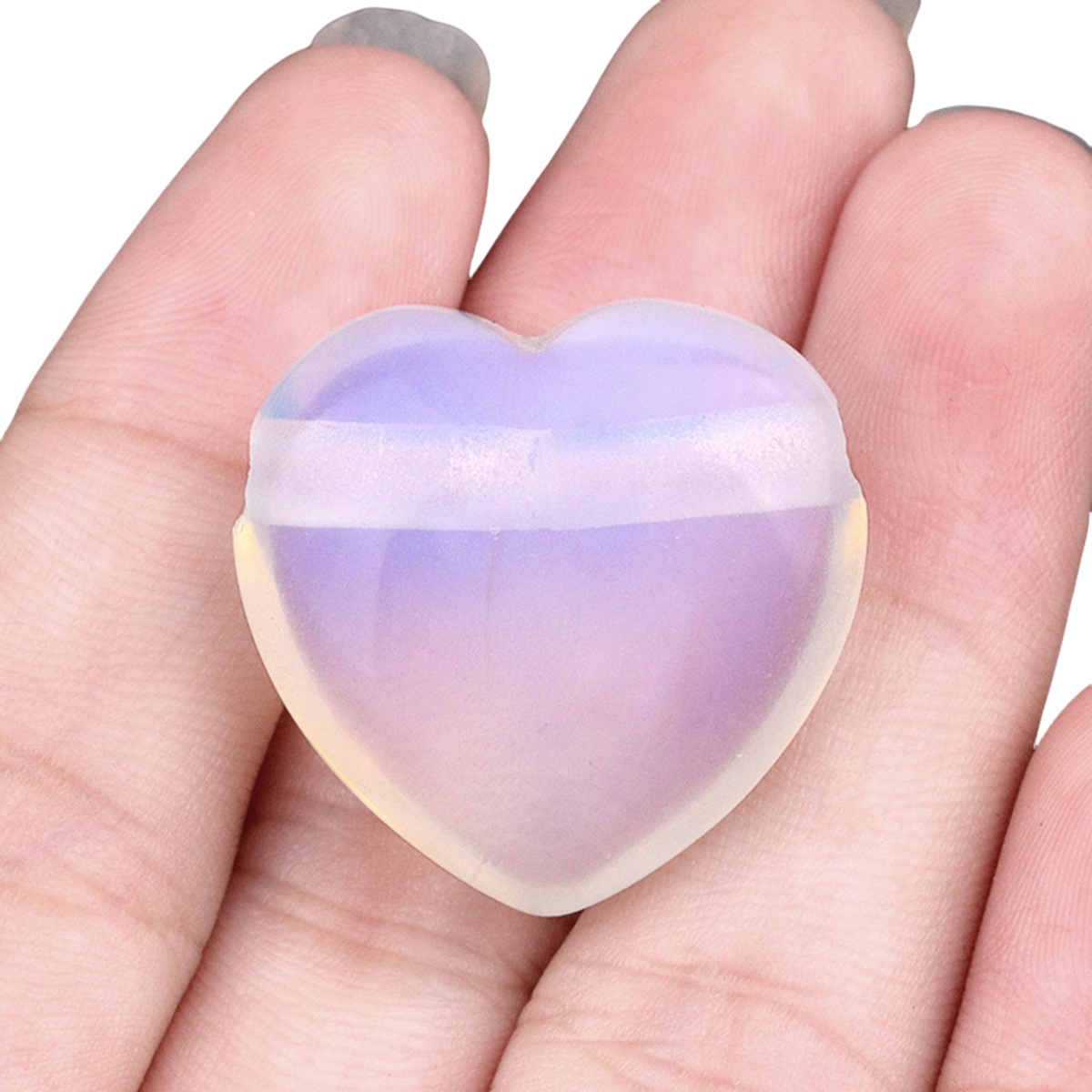 25MM Gemstone Heart  Drilled 3MM Side Hole for Making Jewelry