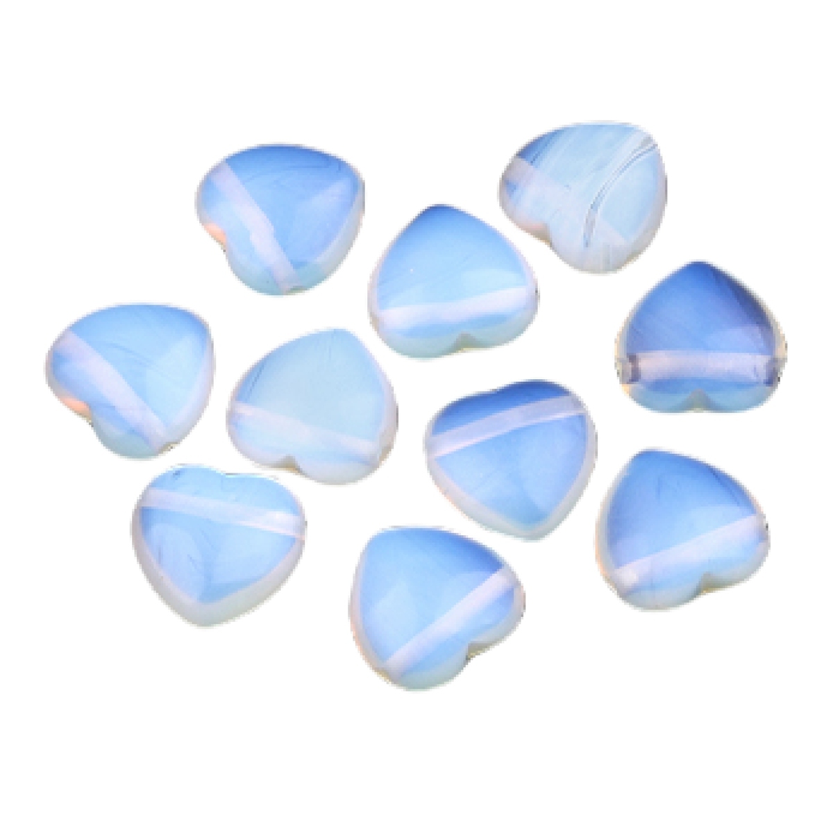 25MM Gemstone Heart  Drilled 3MM Side Hole for Making Jewelry