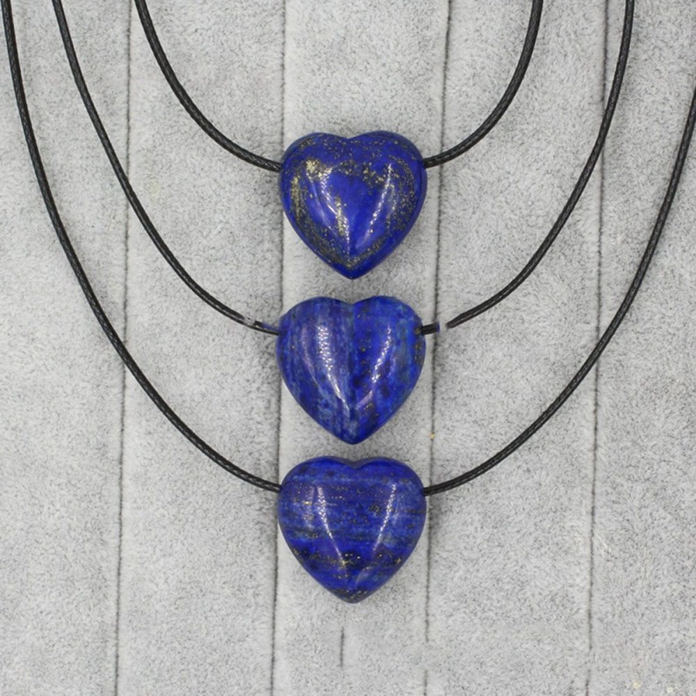 25MM Gemstone Heart  Drilled 3MM Side Hole for Making Jewelry