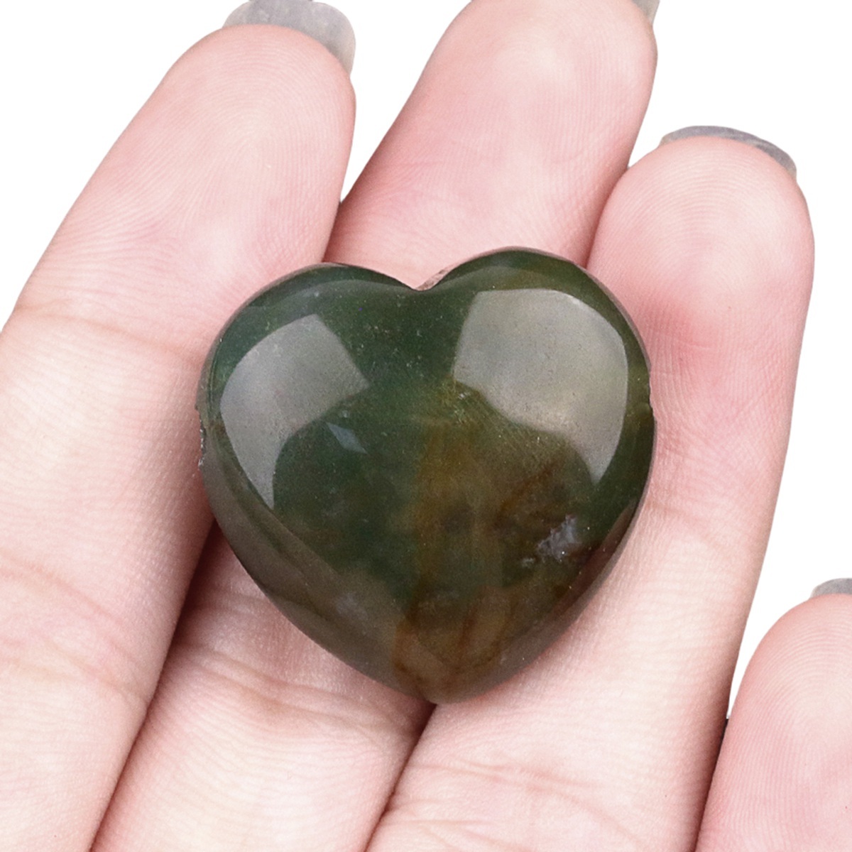 25MM Gemstone Heart  Drilled 3MM Side Hole for Making Jewelry