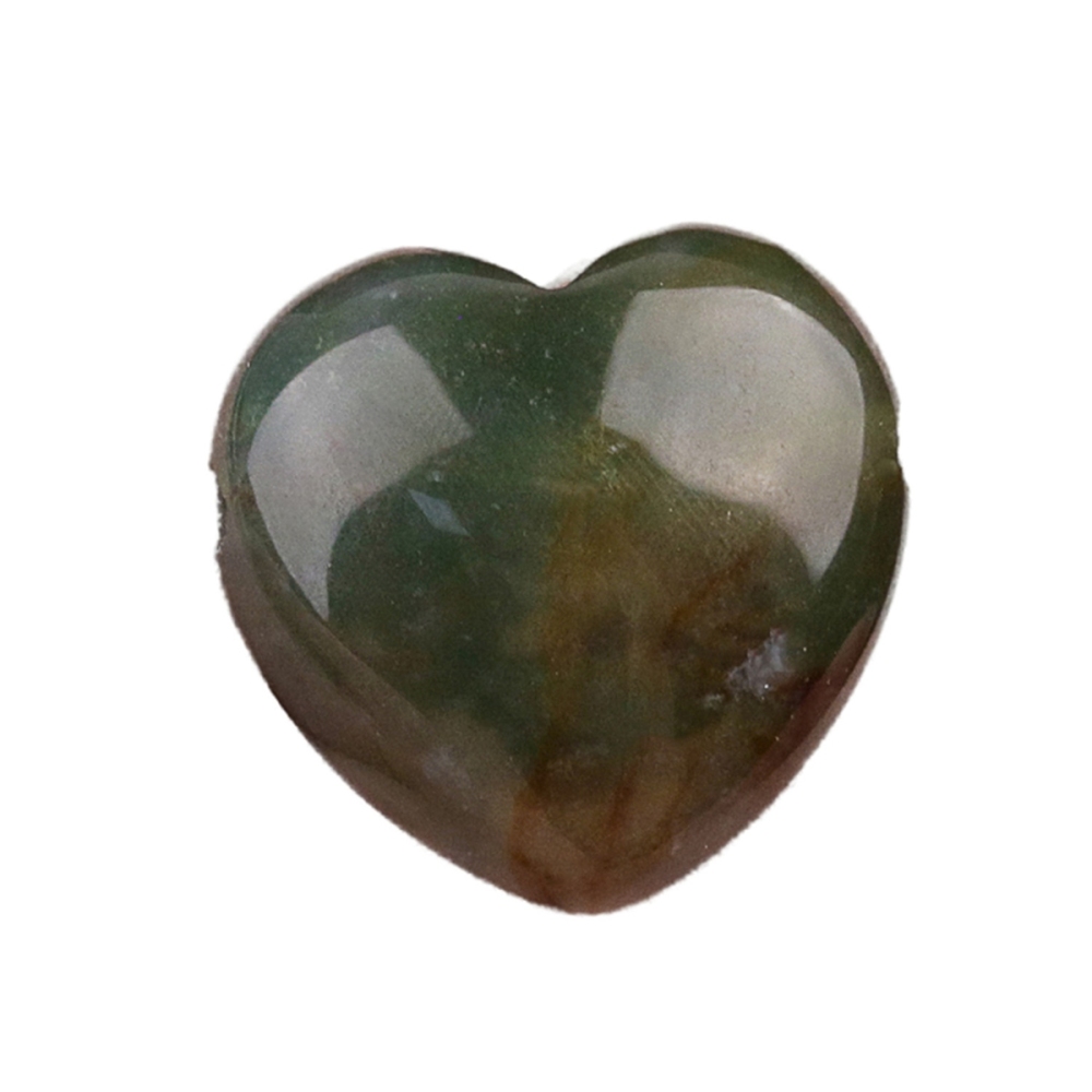 25MM Gemstone Heart  Drilled 3MM Side Hole Necklace for Women Men Black Cord