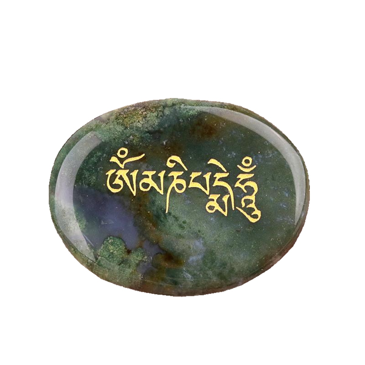 Thumb Worry Stone for Anxiety Stress Relief Meditation Home Decor-"Om Mani Padme Hum"
