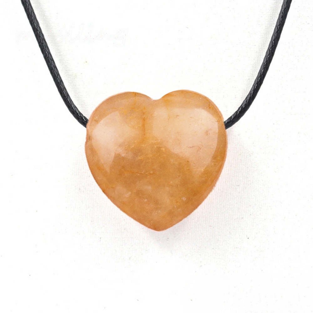 25MM Gemstone Heart  Drilled 3MM Side Hole for Making Jewelry