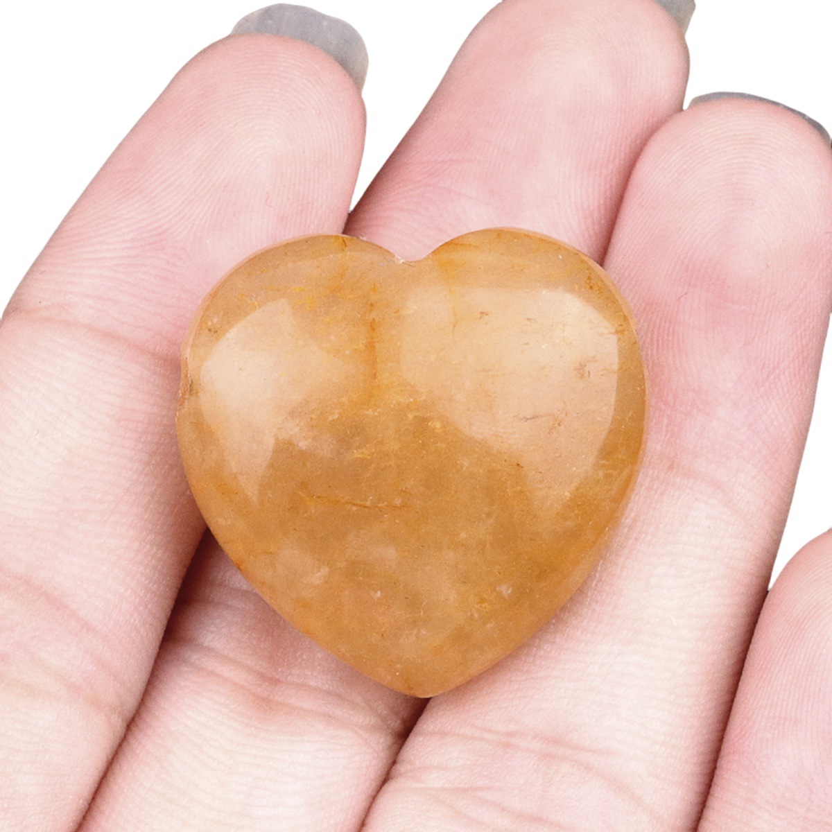25MM Gemstone Heart  Drilled 3MM Side Hole for Making Jewelry