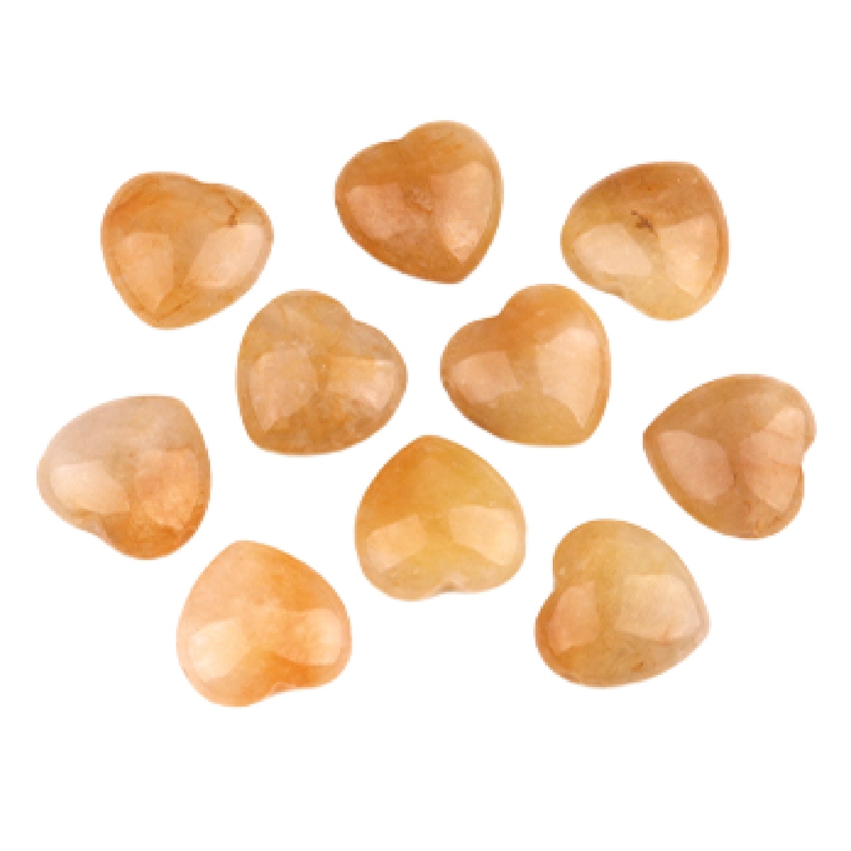 25MM Gemstone Heart  Drilled 3MM Side Hole for Making Jewelry
