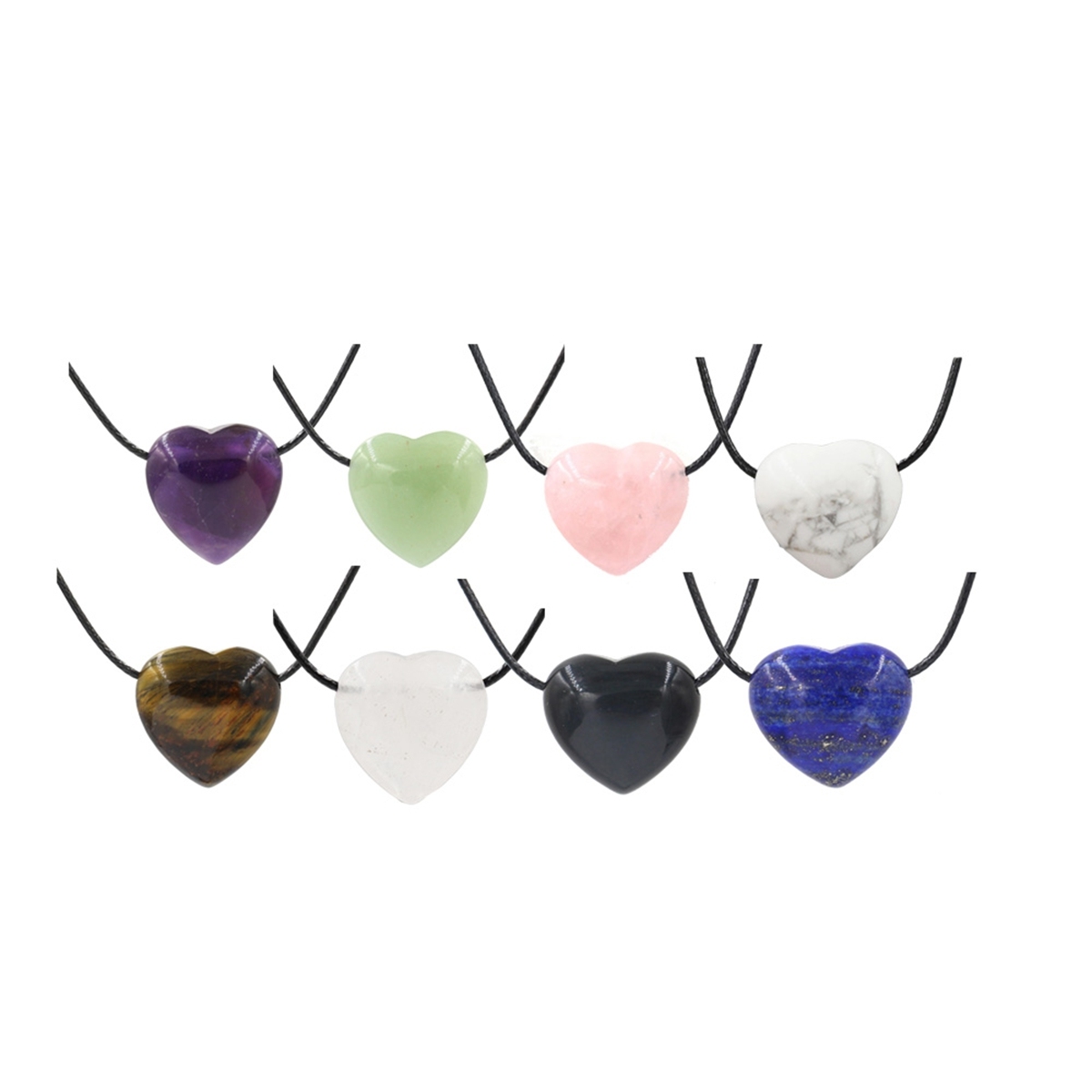 25MM Gemstone Heart  Drilled 3MM Side Hole for Making Jewelry