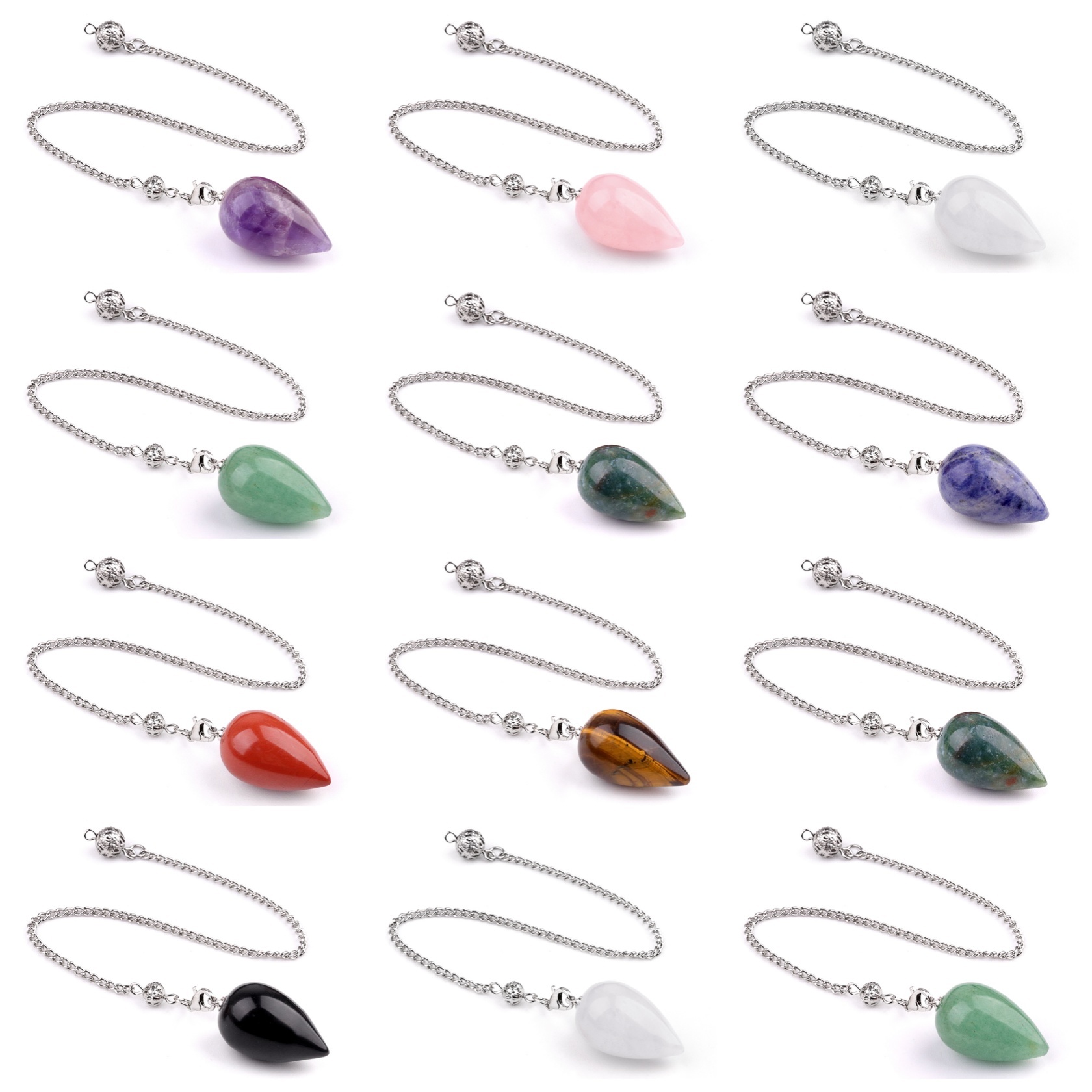 18X30MM Gemstone Teardop Pendant for Making Jewelry