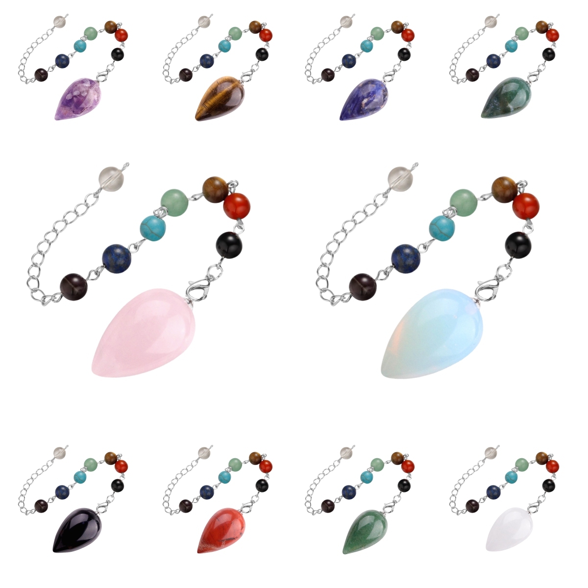 18X30MM Gemstone Teardop Pendant for Making Jewelry