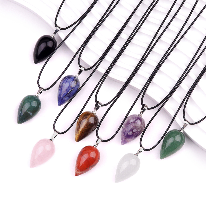 18X30MM Gemstone Teardop Pendant for Making Jewelry