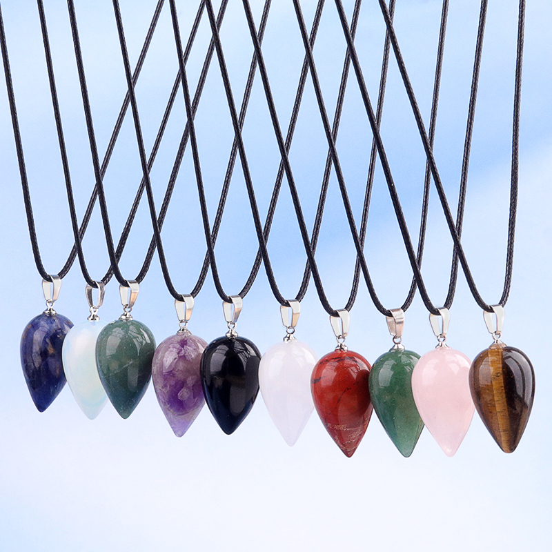 18X30MM Gemstone Teardop Pendant for Making Jewelry