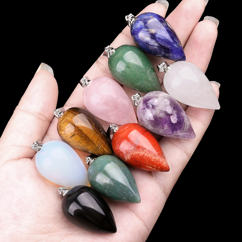 18X30MM Gemstone Teardop Pendant for Making Jewelry