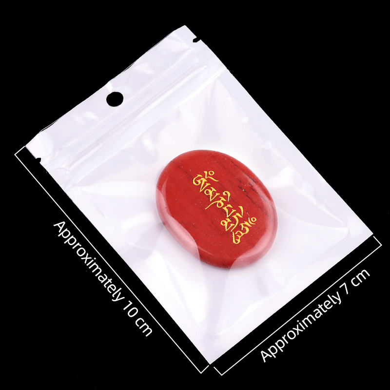 Thumb Worry Stone for Anxiety Stress Relief Meditation Home Decor-"Om Mani Padme Hum"