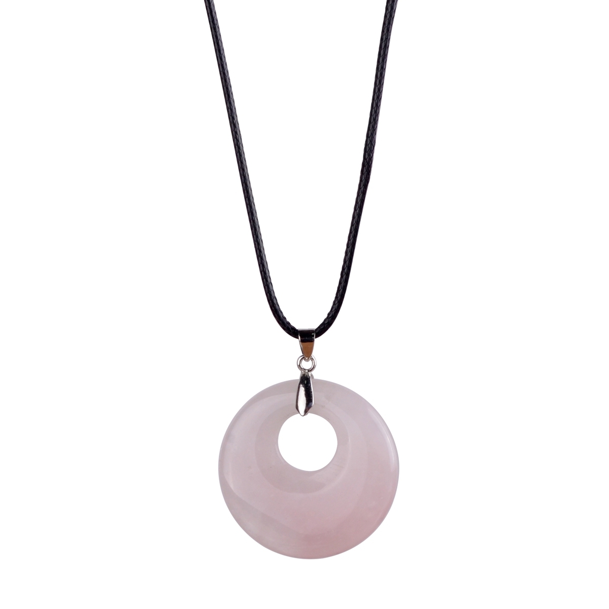 30MM Pingan Gemstone Pendant Necklace with 45CM Black Cord