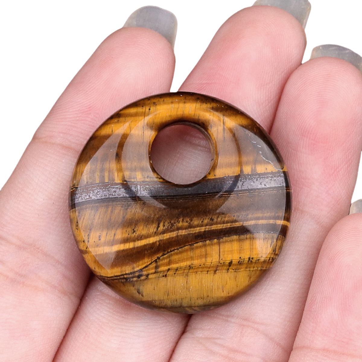 30MM Pingan Gemstone Pendant for Making Jewelry