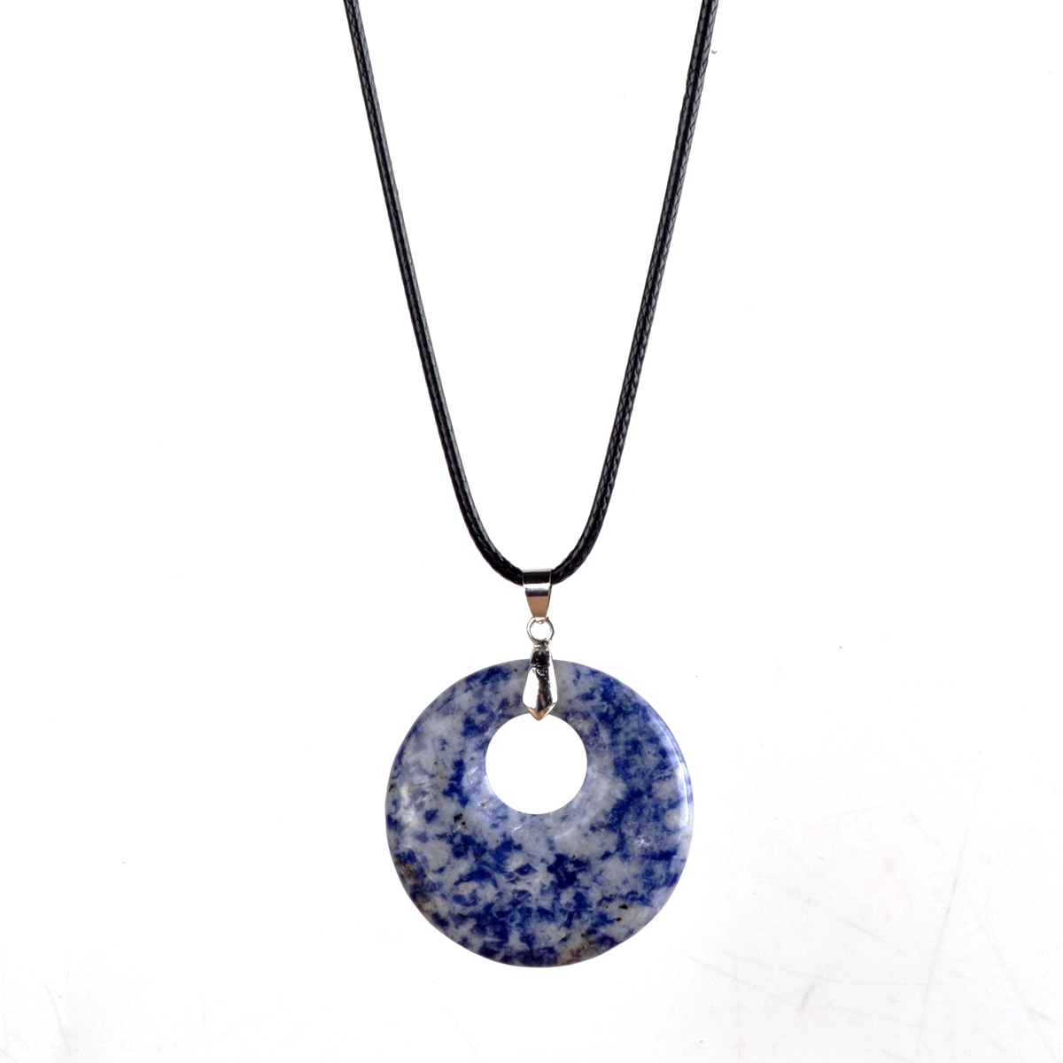 30MM Pingan Gemstone Pendant Necklace with 45CM Black Cord