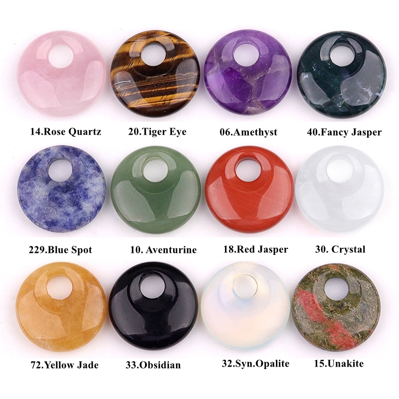 30MM Pingan Gemstone Pendant for Making Jewelry