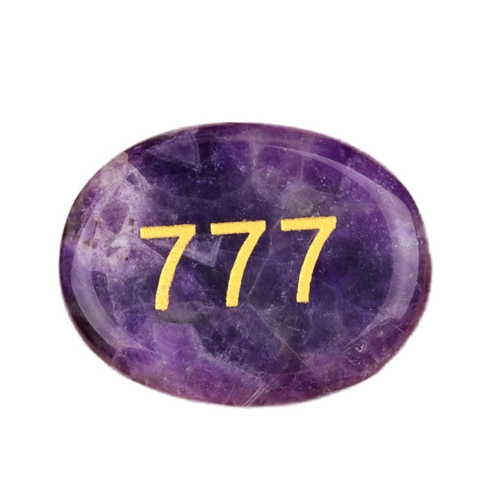 Thumb Worry Stone for Anxiety Stress Relief Meditation Home Decor-"Number"