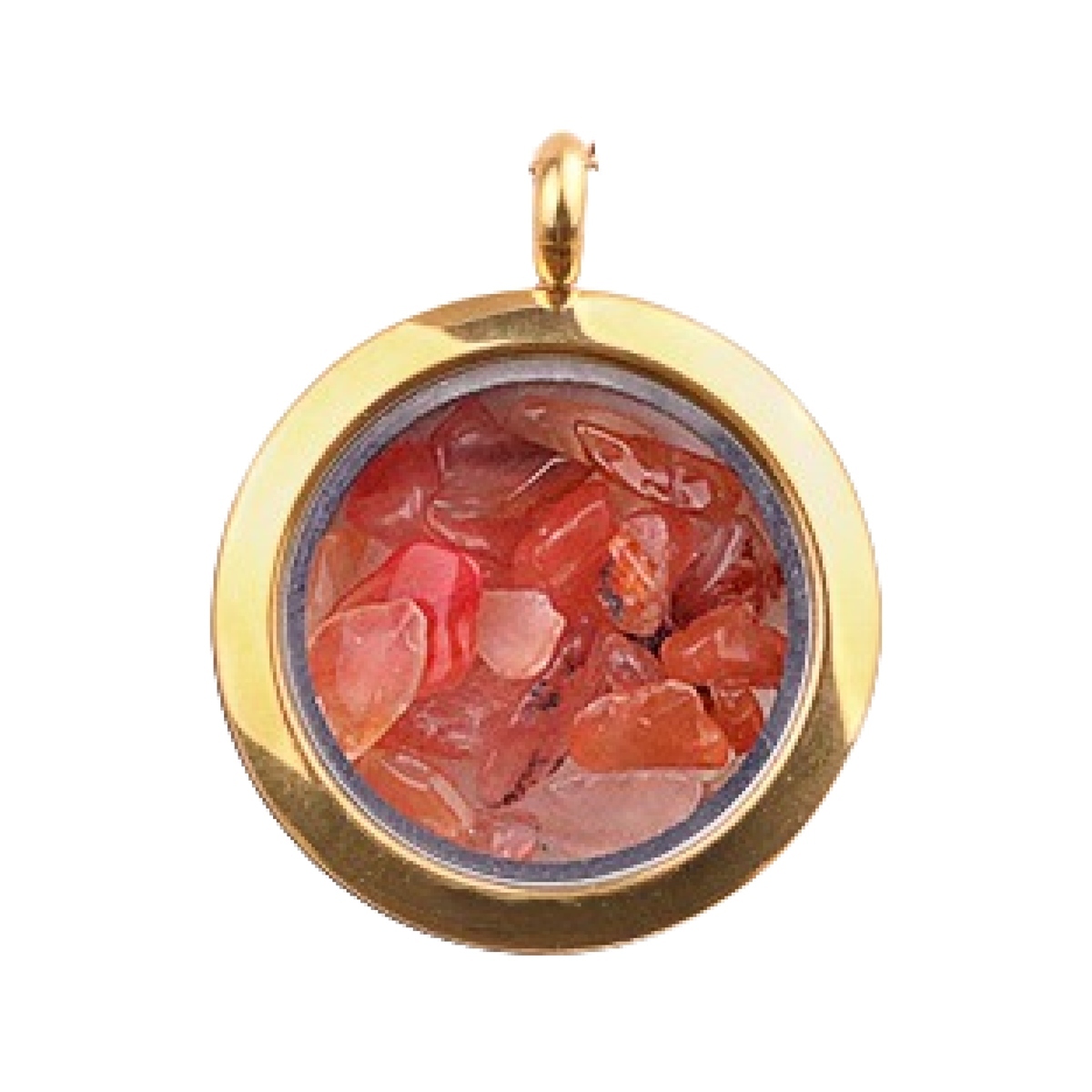 Gold Stainless Steel Living Memory Floating Locket Chamrs Gemstone Pendant Necklace 45cm Blalck Cord