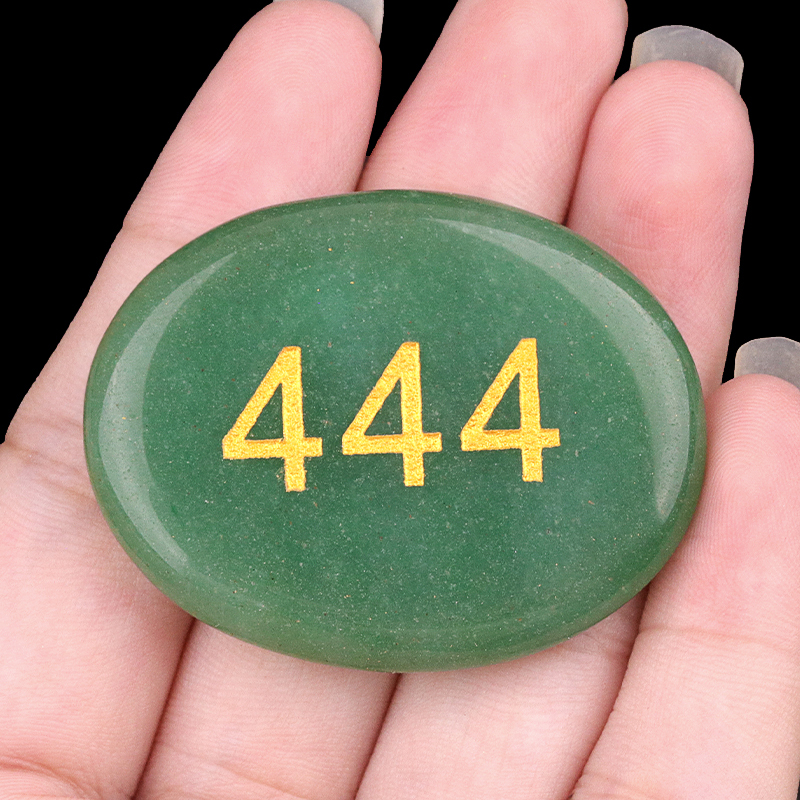 Thumb Worry Stone for Anxiety Stress Relief Meditation Home Decor-"Number"