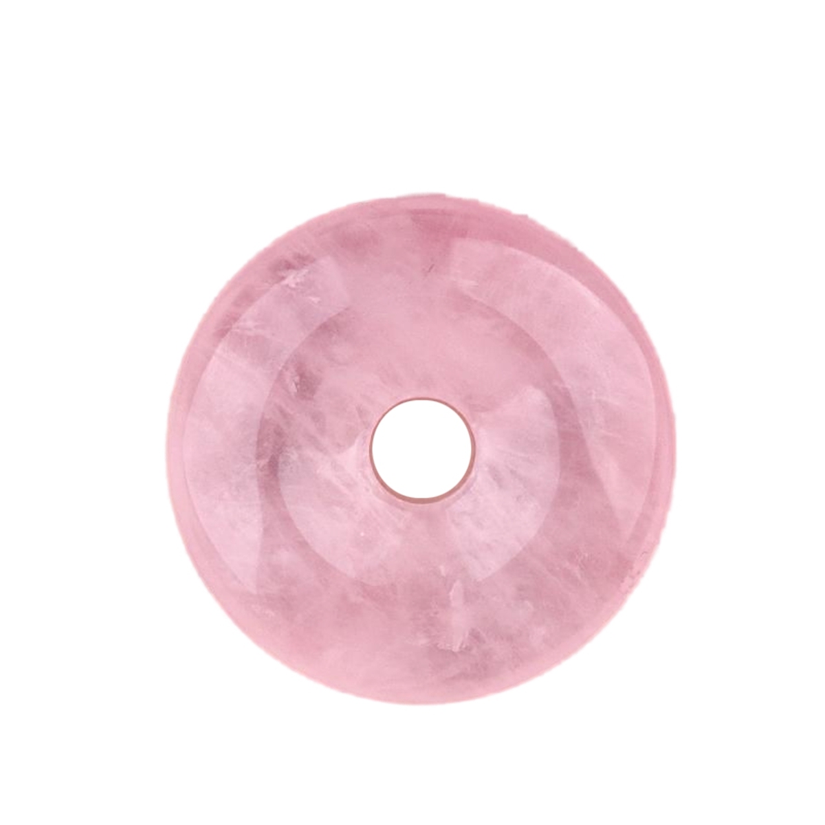 30MM Round Disc Lucky Coin Pingan Pendant for Jewelry Making Polished Crystal Amulet Peace Circle Donut Stone Beads 6MM Large Hole in Middle