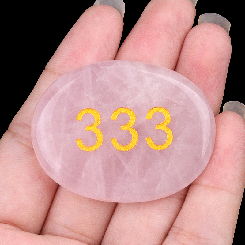 Thumb Worry Stone for Anxiety Stress Relief Meditation Home Decor-"Number"