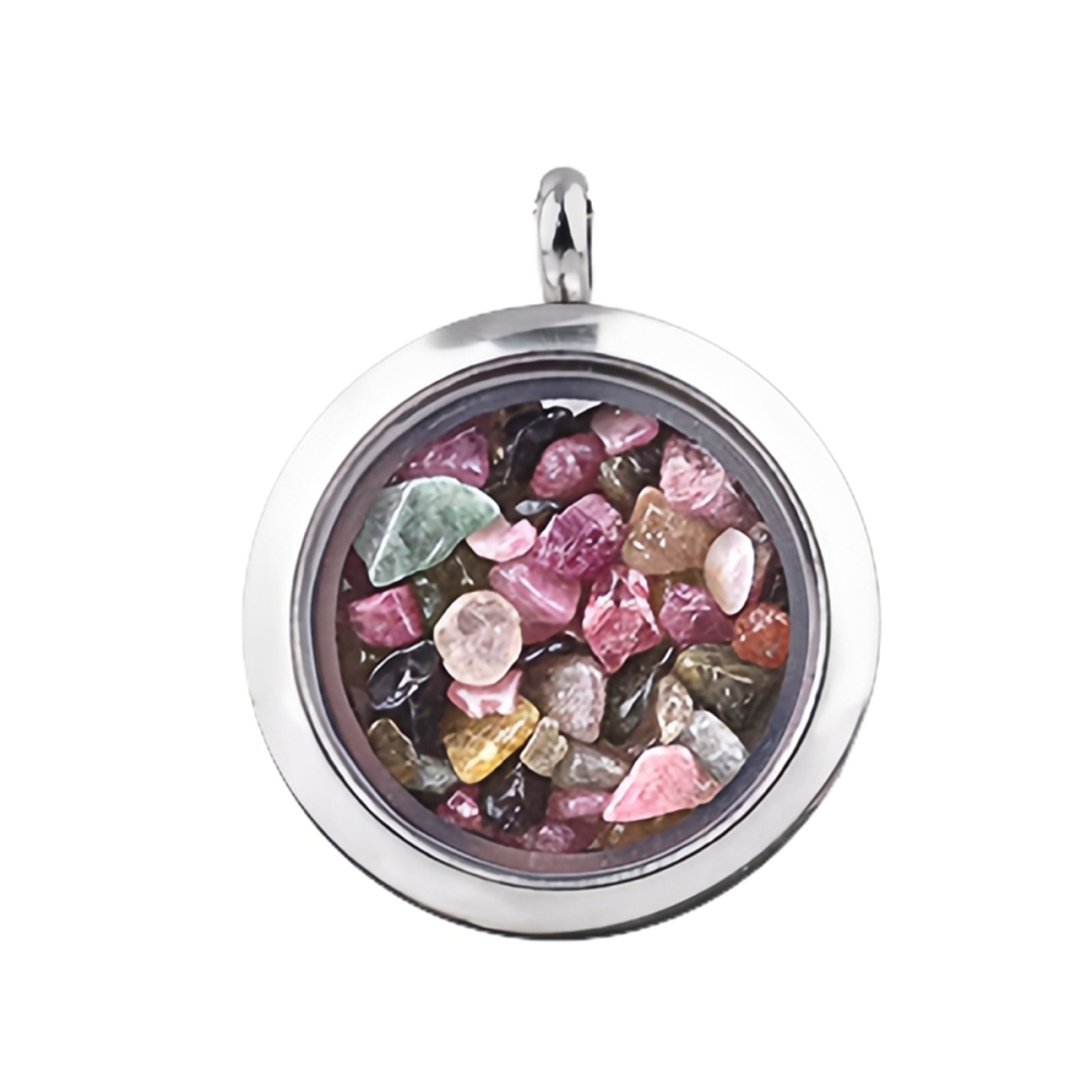 Stainless Steel Living Memory Floating Locket Chamrs Gemstone Pendant for Making Jewelry