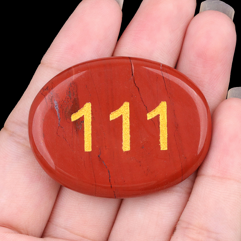 Thumb Worry Stone for Anxiety Stress Relief Meditation Home Decor-"Number"