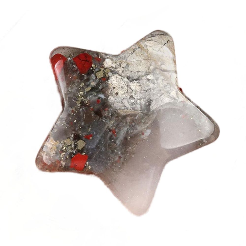 30MM Star Stones Thumb Pocket Worry Crystal Polished Gemstone for DIY Meditation Reiki Balancing Decoration Witchcraft Meditation Collection