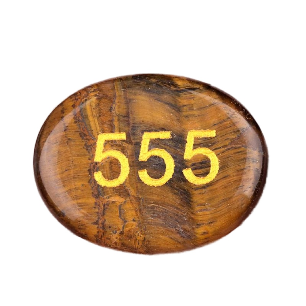 Thumb Worry Stone for Anxiety Stress Relief Meditation Home Decor-"Number"