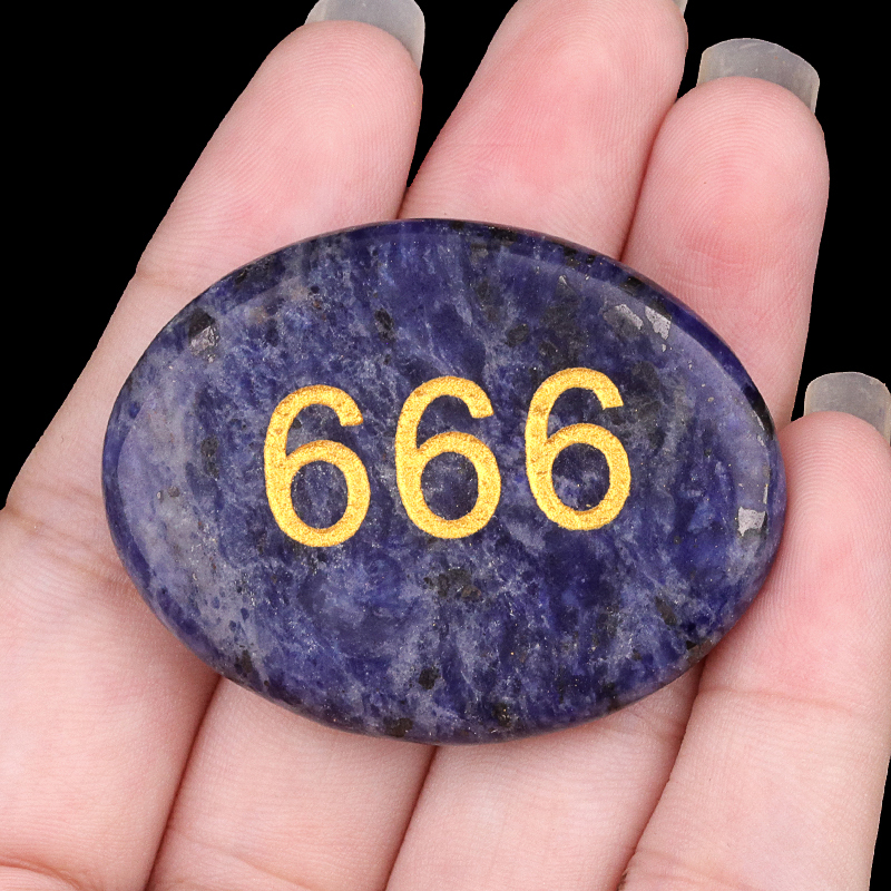 Thumb Worry Stone for Anxiety Stress Relief Meditation Home Decor-"Number"
