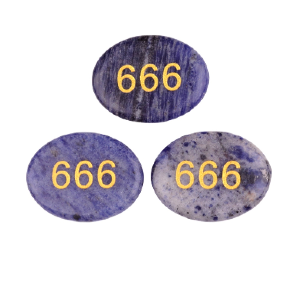 Thumb Worry Stone for Anxiety Stress Relief Meditation Home Decor-"Number"