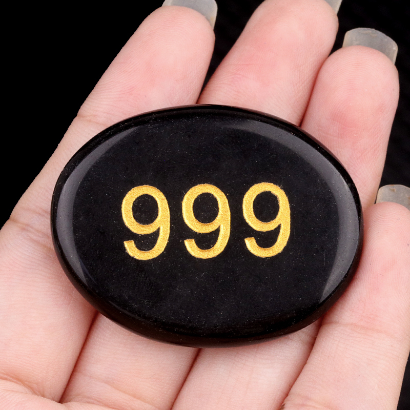 Thumb Worry Stone for Anxiety Stress Relief Meditation Home Decor-"Number"