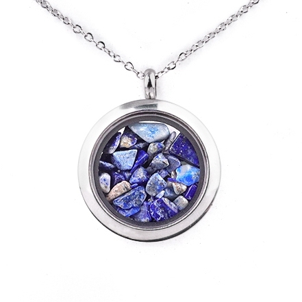 Stainless Steel Living Memory Floating Locket Chamrs Gemstone Pendant for Making Jewelry