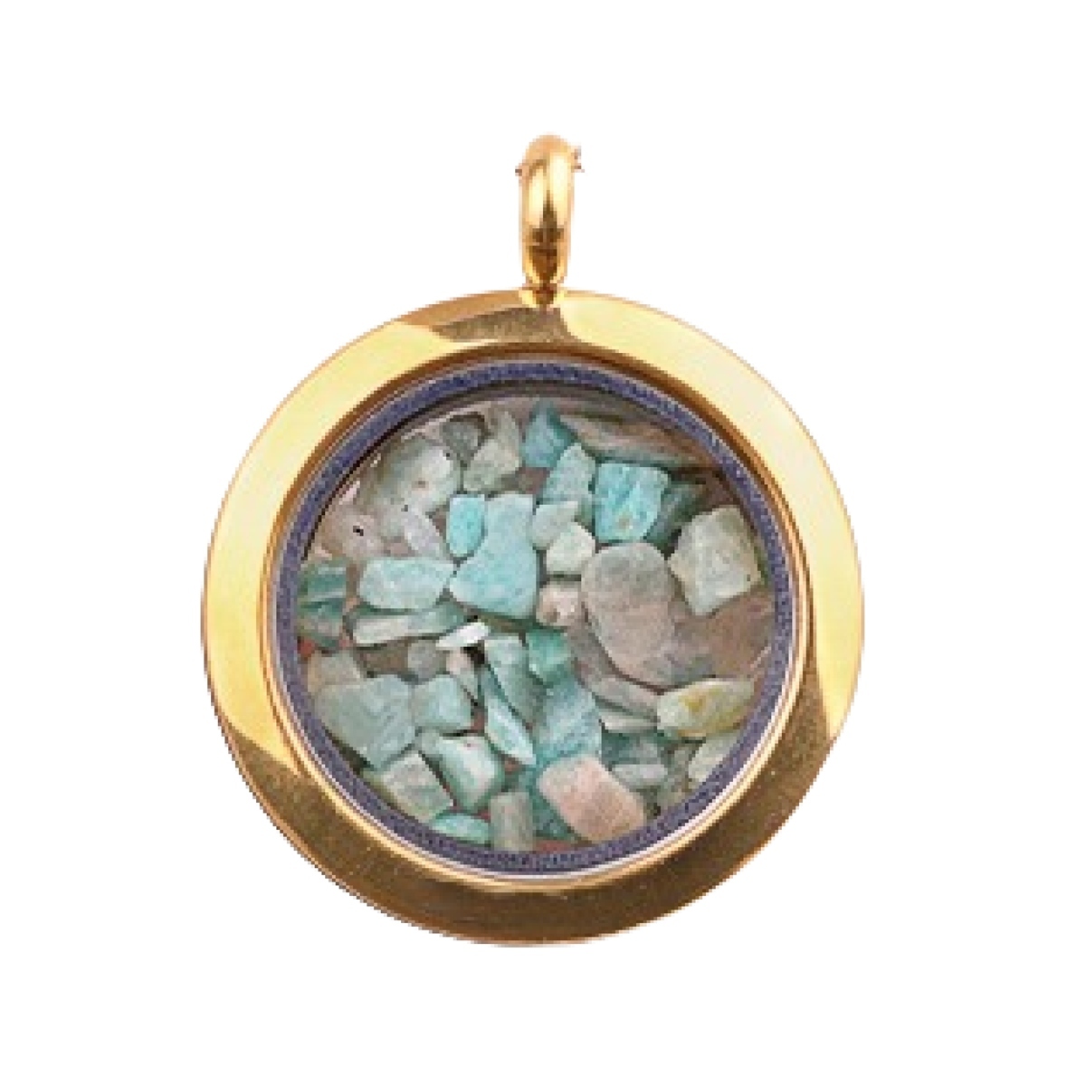 Gold Stainless Steel Living Memory Floating Locket Chamrs Gemstone Pendant Necklace 45cm Blalck Cord