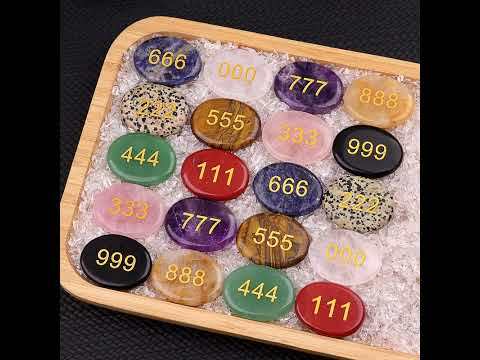 Thumb Worry Stone for Anxiety Stress Relief Meditation Home Decor-"Number"