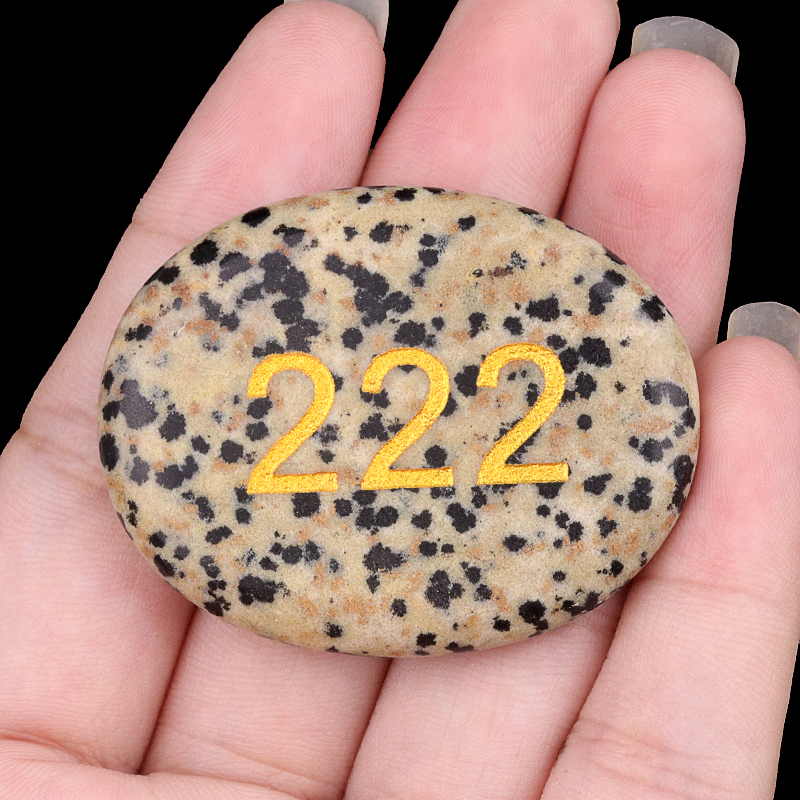 Thumb Worry Stone for Anxiety Stress Relief Meditation Home Decor-"Number"