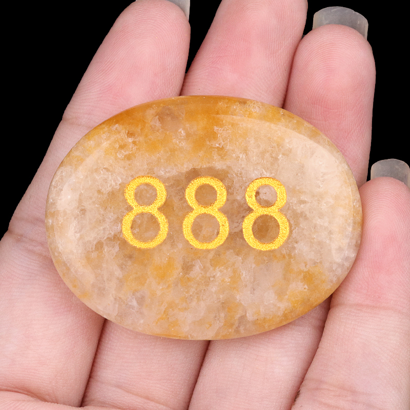 Thumb Worry Stone for Anxiety Stress Relief Meditation Home Decor-"Number"