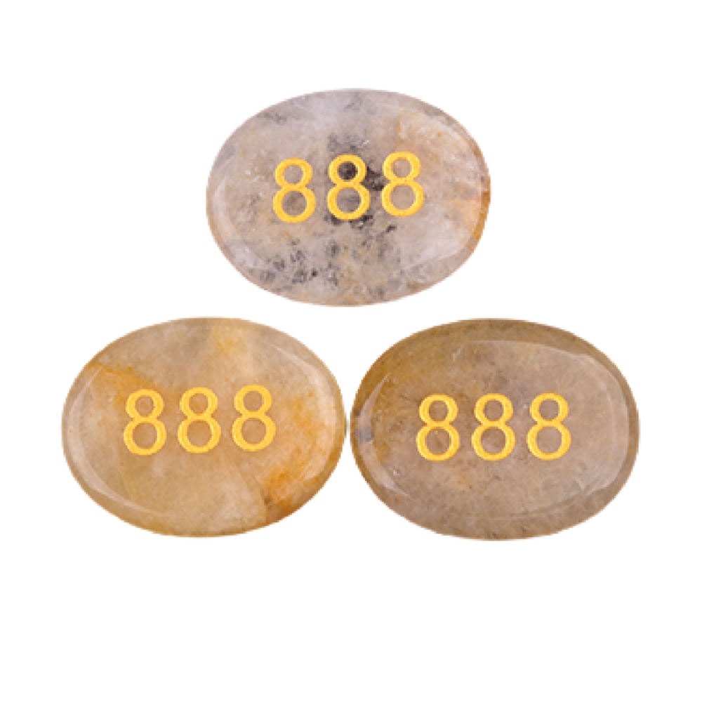 Thumb Worry Stone for Anxiety Stress Relief Meditation Home Decor-"Number"