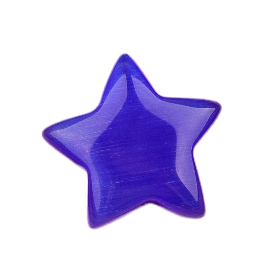 30MM Star Cat Eye Thumb Pocket Worry Crystal Polished Gemstone for DIY Meditation Reiki Balancing Decoration Witchcraft Meditation Collection