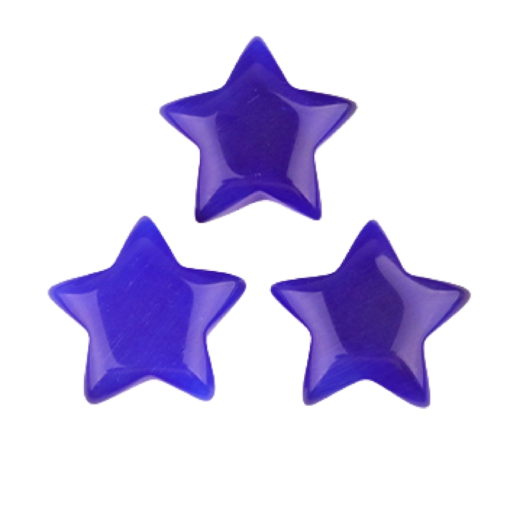 30MM Star Cat Eye Thumb Pocket Worry Crystal Polished Gemstone for DIY Meditation Reiki Balancing Decoration Witchcraft Meditation Collection